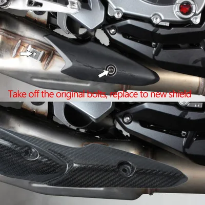 

For KAWASAKI Z900 Z 900 2017 2018 2019 2020 Exhaust System Pipe Heat Shield Cover Guard Anti-Scalding Shell Carbon Fiber Motor