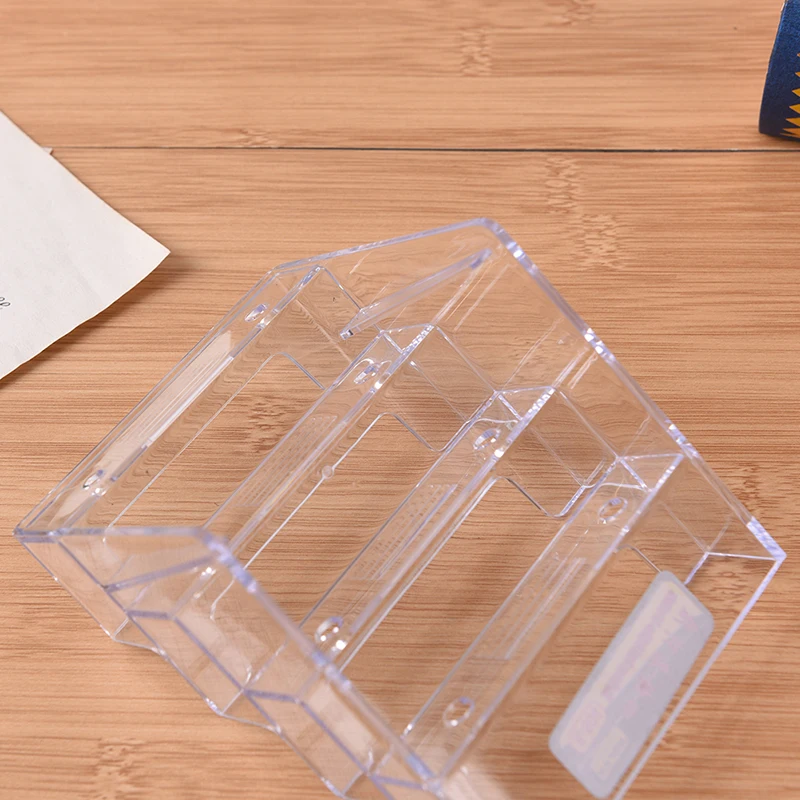 1 шт прозрачный Настольный Бизнес держатель для карт подставкой коробка с 4