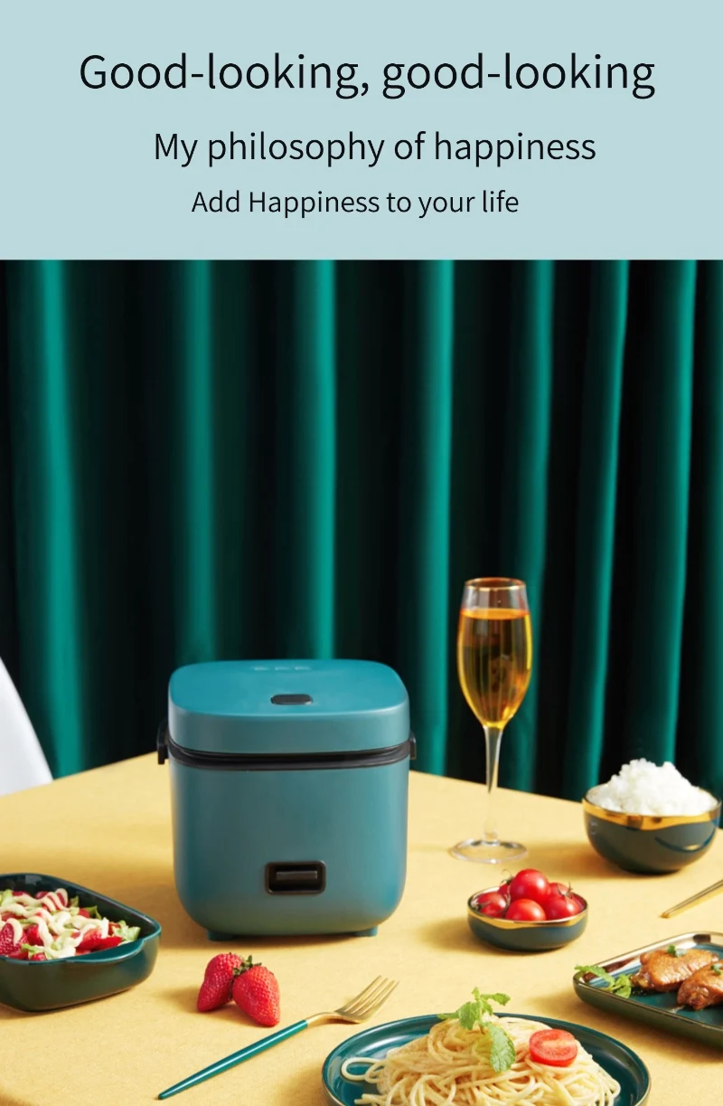 Electric Rice Cooker 1.2L Portable Mini Small Rice Cook 5Colours