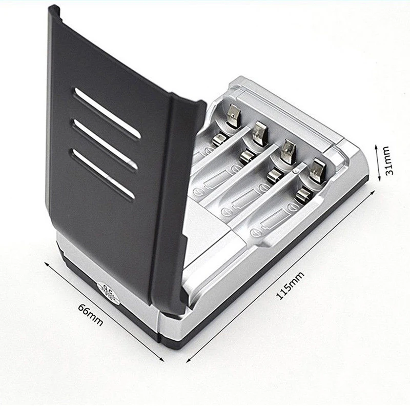 Зарядное устройство с 4 слотами для универсальных аккумуляторных батарей AA/AAA