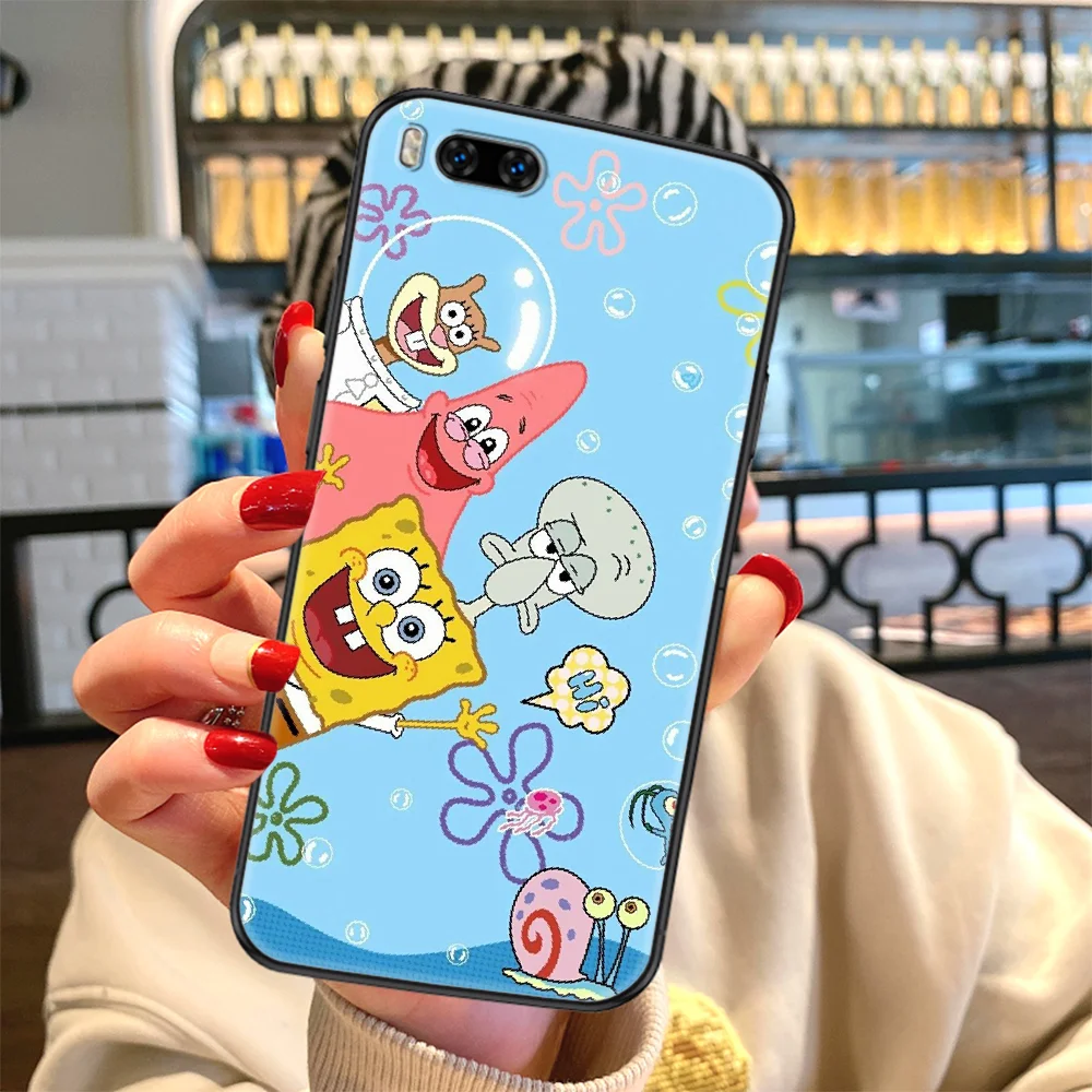 

Bob Cartoon Sponges Phone case For Xiaomi Mi Max Note 3 A2 A3 8 9 9T 10 Lite Pro Ultra black soft back art cell cover tpu coque