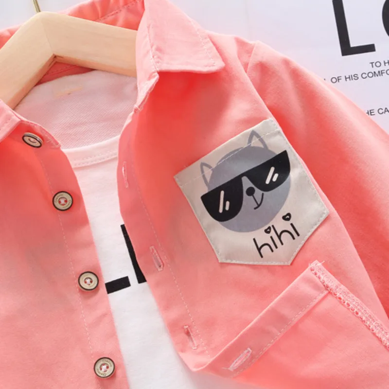 

Cotton Children Clothes Spring Autumn Baby Boys Girls Cartoon Shirts Jacket Pants 3Pcs/sets Infant Outfit Kid Fashion Tracksuits