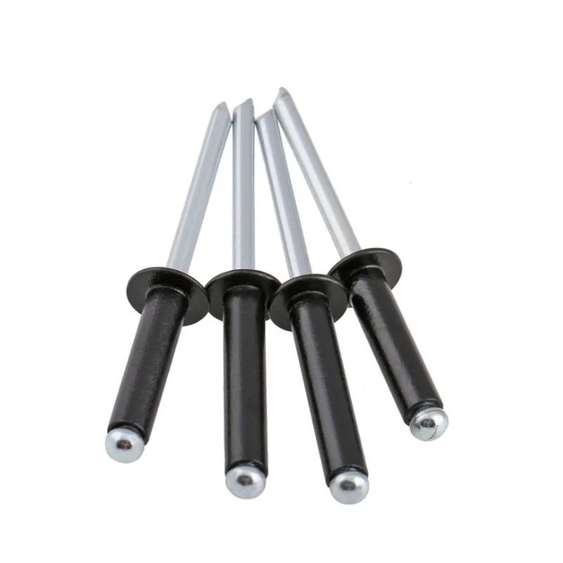 Черная Алюминиевая открытая Торцевая круглая головка поп-штора фотогвоздь для