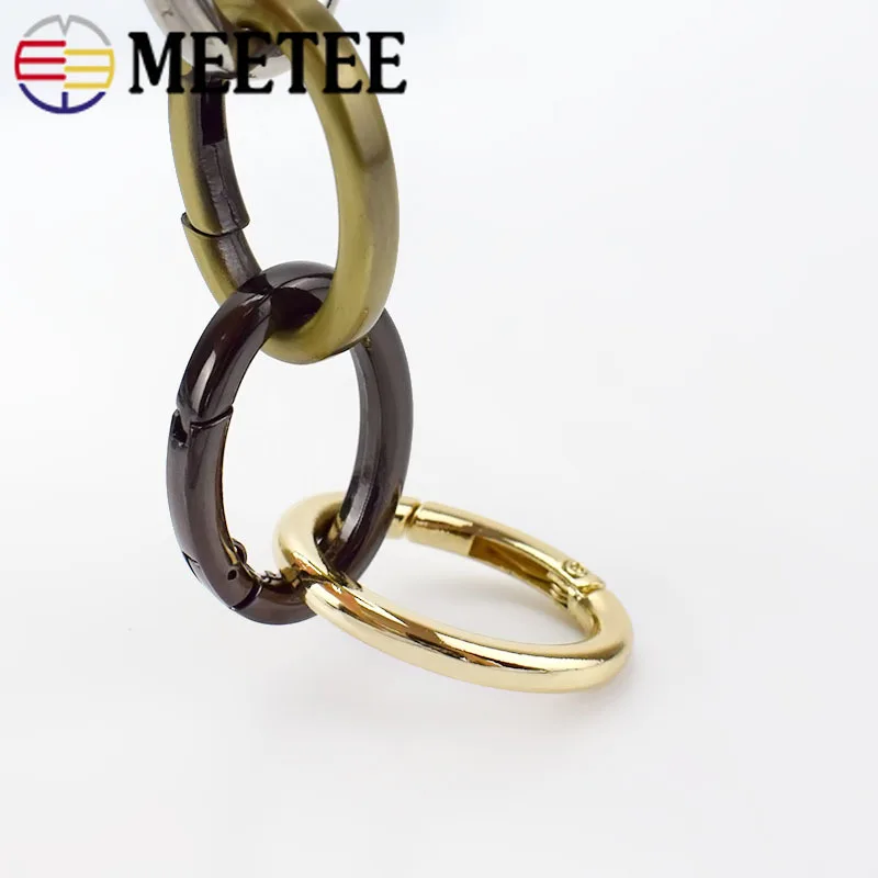 Meetee 5pcs 25/29/37/54mm Oval Ring Openable Leather Bag Belt Strap Dog Chain Buckles DIY Snap Clasp Clip Trigger Accessories | Дом и сад
