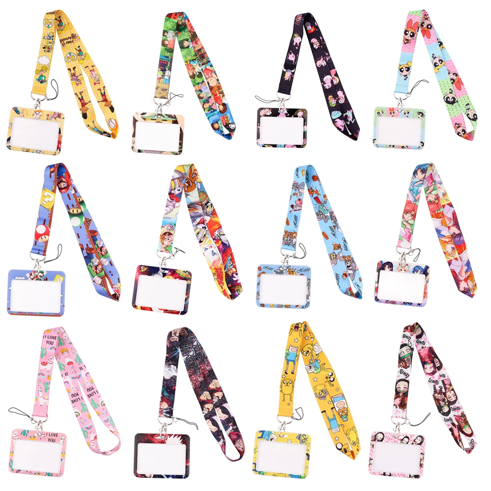 ransitute r2292 lanyard horizontal direction id badge holder animation gym mobile phone straps usb badge holder diy hang rope free global shipping