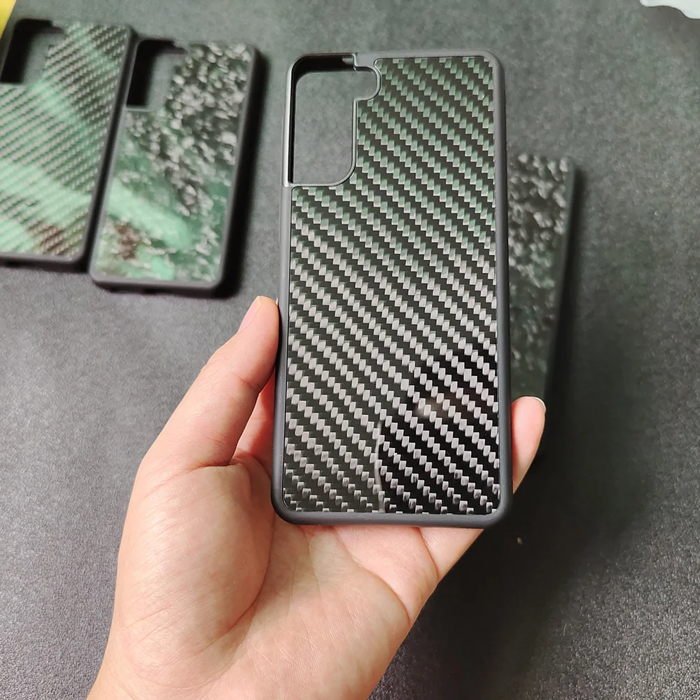 

Блестящий чехол из углеродного волокна для Samsung Galaxy S21, супер противоударный чехол S21 + S21