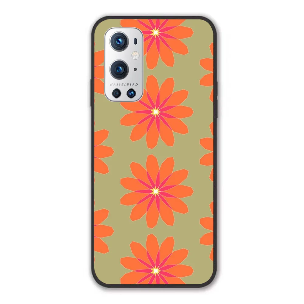 

For OnePlus Flower Print, Polygon, Soft TPU Border OnePlus 7 7T 7Pro 8 8T 8Pro 9 9Pro Case