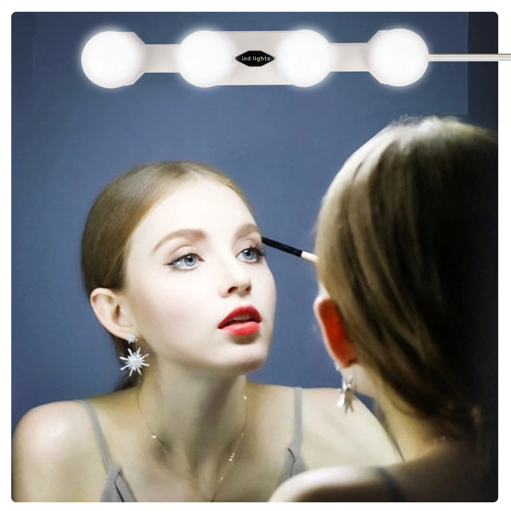 Светильник для зеркала в шкафу макияжа 4 светодиодный лампы|Подсветка туалетного