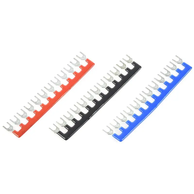 15 Pcs 400V 10A Fork Shape 12 Positions Barrier Terminal Block Strip | Обустройство дома