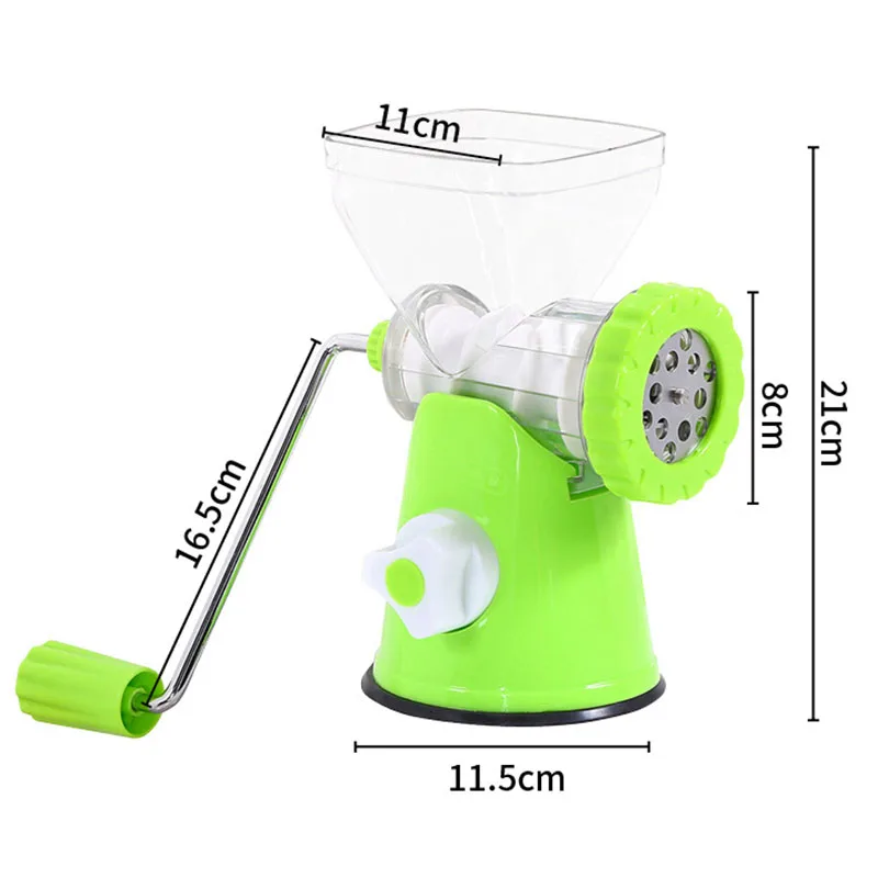 

HOT-Hand-Crank Meat Grinder Household Manual Sausage Stuffer Cooking Machine Minced Pepper Garlic Minced Removable Washable