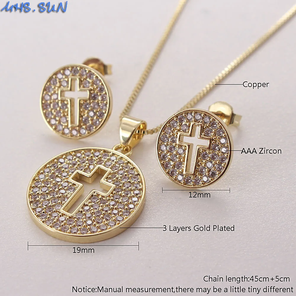 MHS.SUN комплект винтажных украшений с подвеской в виде креста