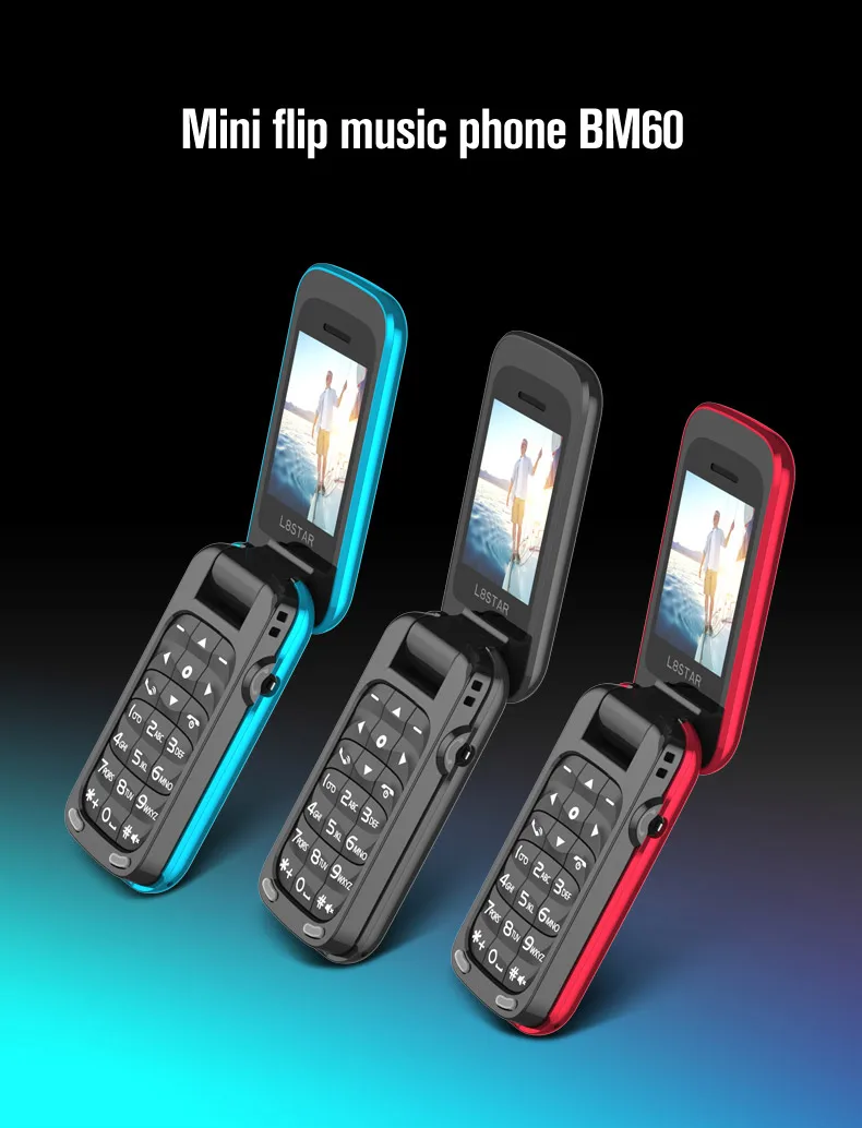 Новейший L8star BM60 мини флип музыкальный телефон Bluetooth циферблат мобильный телефон FM радио волшебный голосовой смены 3,5 разъем для наушников Mp3 музыка
