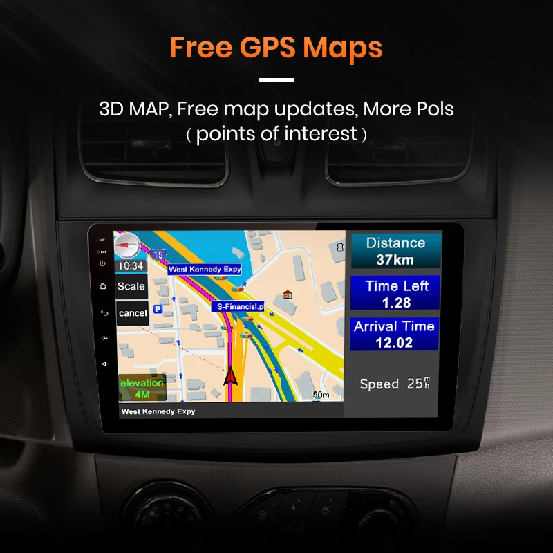AWESAFE AI Voice 2 din Android автомобильное радио для Renault Logan Sandero 2012-2019 Carplay 4G Автомобильный