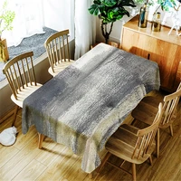 simple watercolor stitching printing polyester waterproof tablecloth home decoration washable dustproof rectangular table cloth