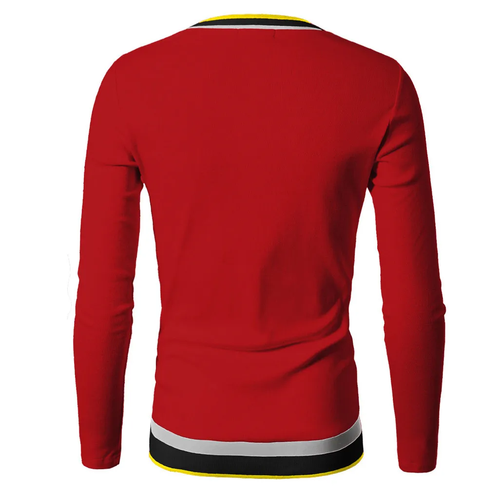 Мужской свитер модный осенний зимний теплый тонкий хлопок Повседневный пэчворк