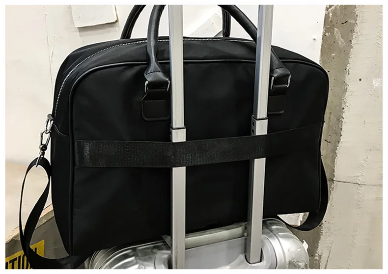 Diamond Lattice Gym Shoe Bags Sport Bag for Women Fitness Over the Shoulder Travel Luggage Bag Handbags Male Nylon Black XA745WD