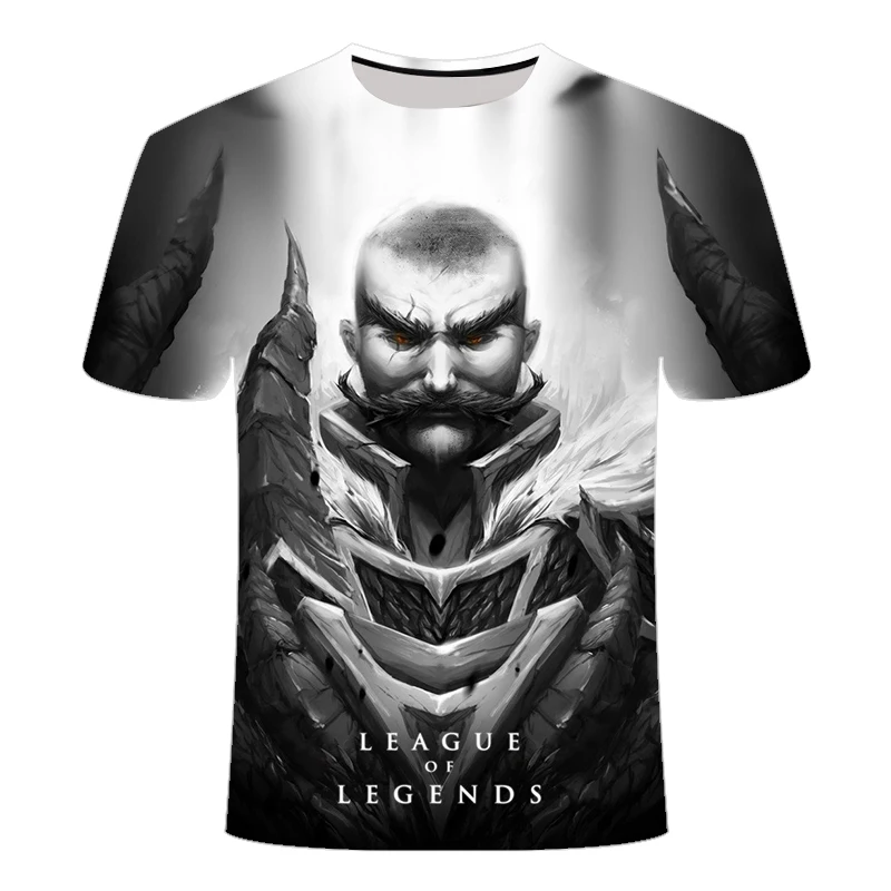 

Summer new style 2021 short-sleeved League of Legends with the same peripheral 3D printing trendy clothing jacket for men and wo