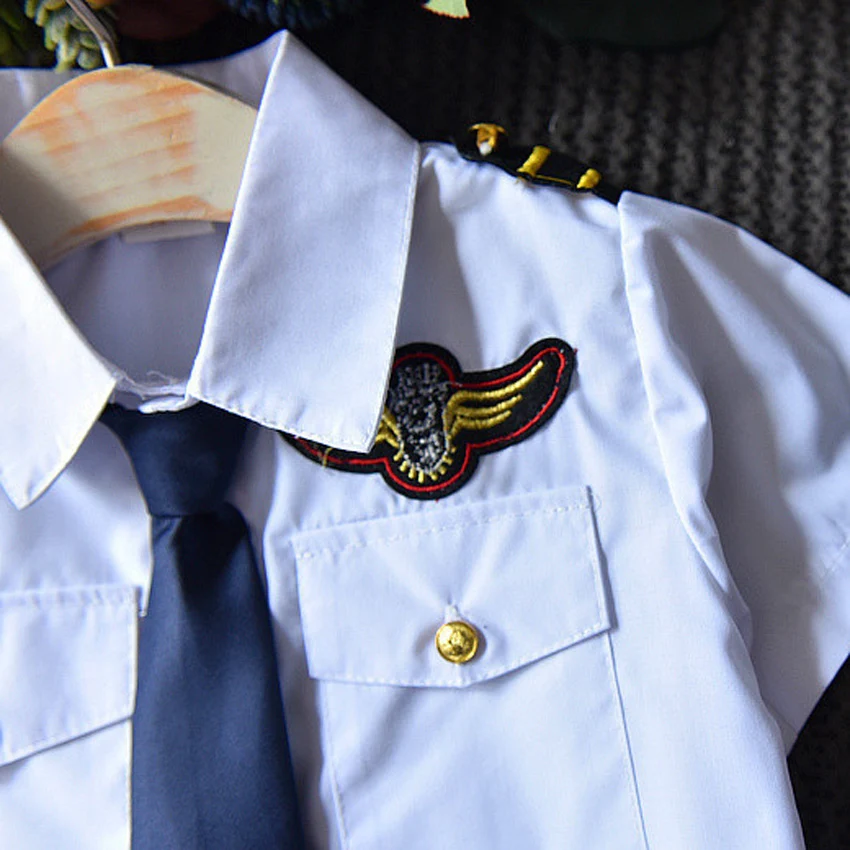 

Japanese Style Primary School Student Uniform Pilot Navy Cosplay Costumes Clothing Set Team Cheerleader Dance Performance