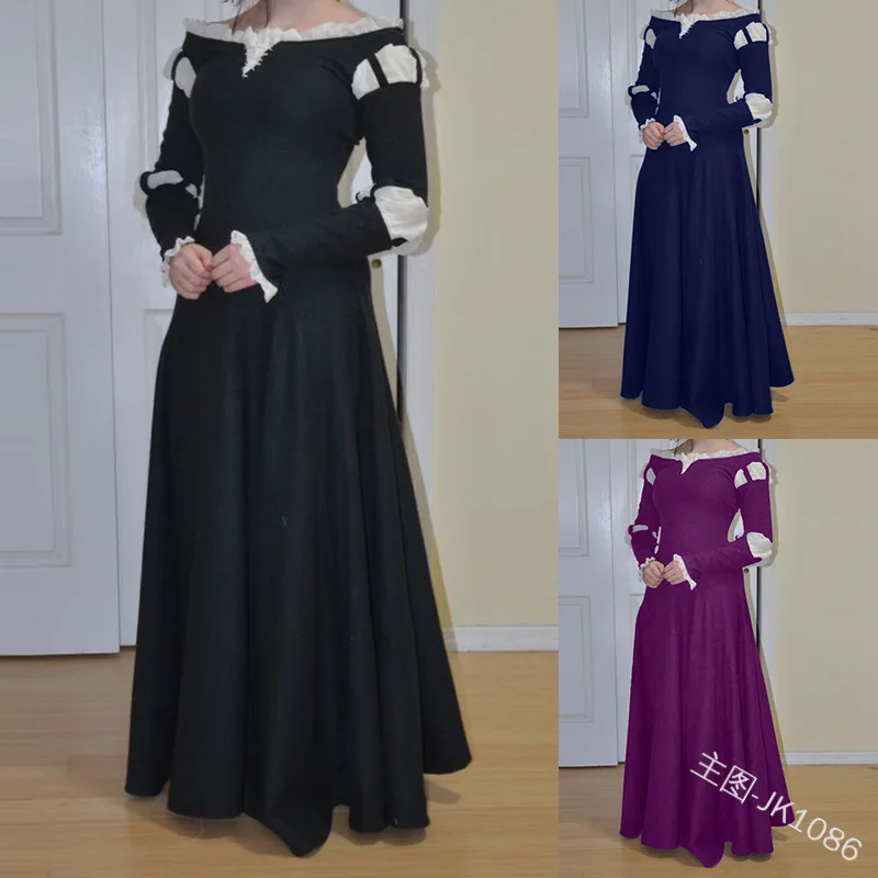 Женское платье осенне-зимнее с длинным рукавом кружевное ажурное приталенное