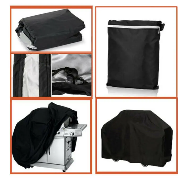 Черный водонепроницаемый чехол для барбекю аксессуары гриля защита от пыли
