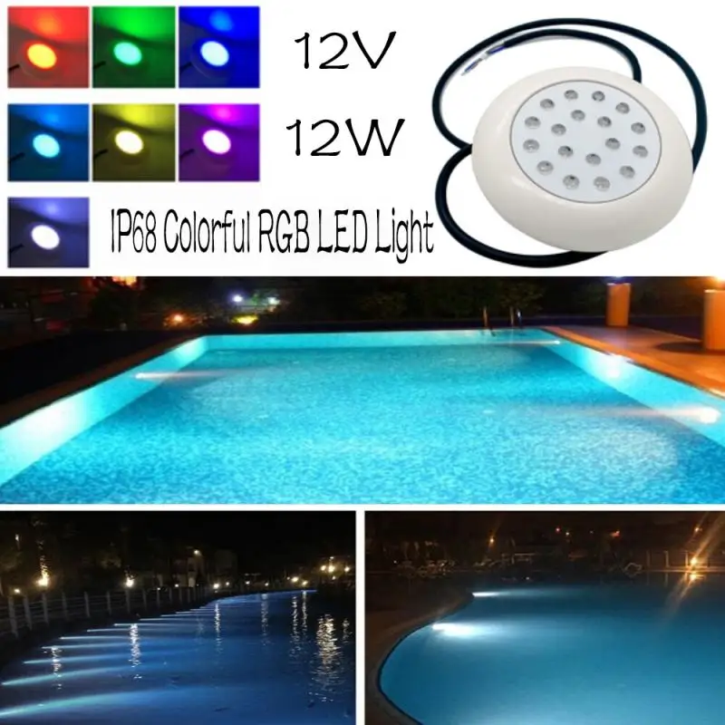 

12 В IP68 Водонепроницаемый разноцветный и режимный пульт дистанционного управления RGB светодиодное Подводное освещение для праздника вечери...