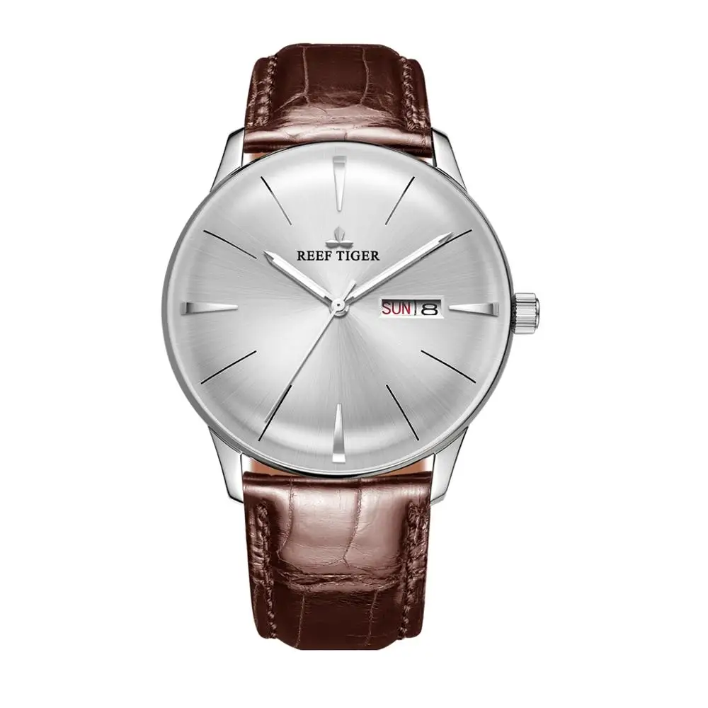 men watch p10 Роскошные мужские часы, мужские автоматические механические наручные часы Reef Tiger, водонепроницаемые наручные часы, Модные Аналоговые часы montre homme RGA8238 - Цвет: men watch p10