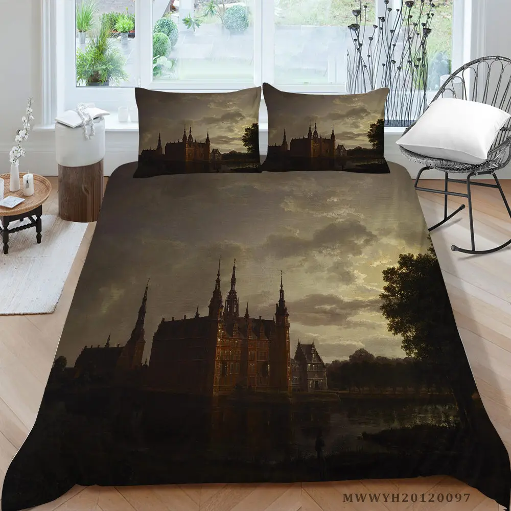 

Fashion Bedding Set For Teen 3D City Life Print Duvet Cover Single Double King Queen Twin Full Single Bed Set Artistic