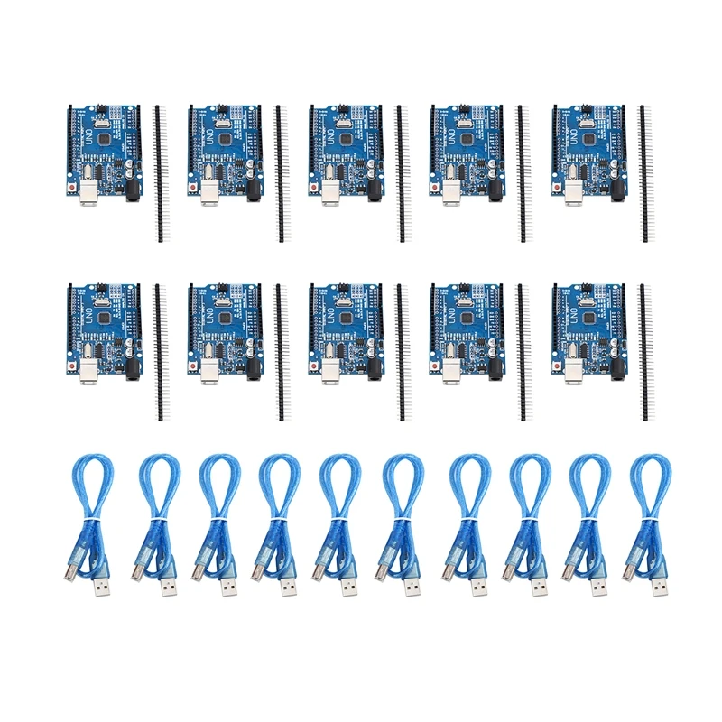 10 шт./компл. для UNO R3 (CH340G) MEGA328P Arduino ATMEGA328P-AU макетная плата с usb-кабелем | Компьютеры