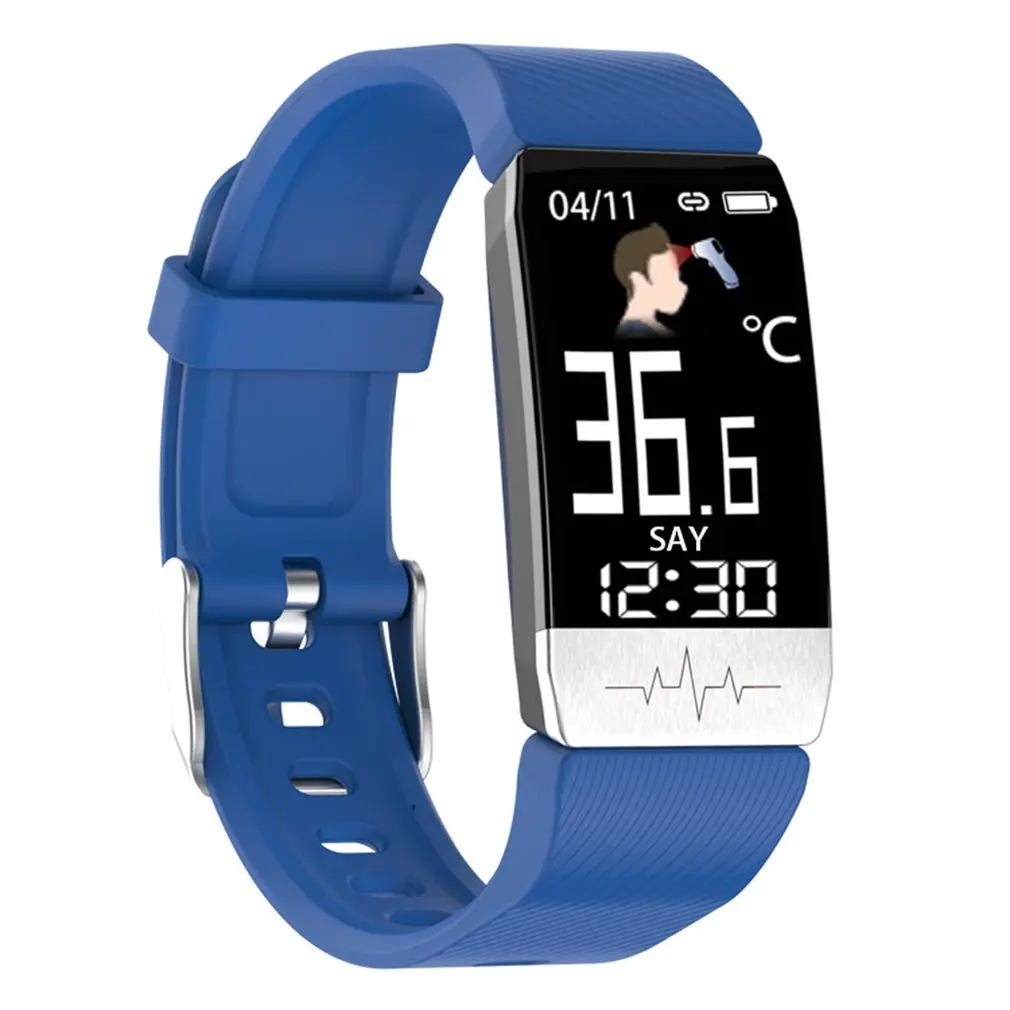

Смарт-браслет T1S с датчиком температуры и пульса, спортивные часы для фитнеса с детектором сна в режиме реального времени
