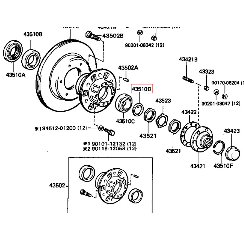 Шайба шайба для костяшек руля 90214-42030 Toyota Land Cruiser Lexus LX450 LX470 4runner Hiace LC80 LC100 10 шт. |