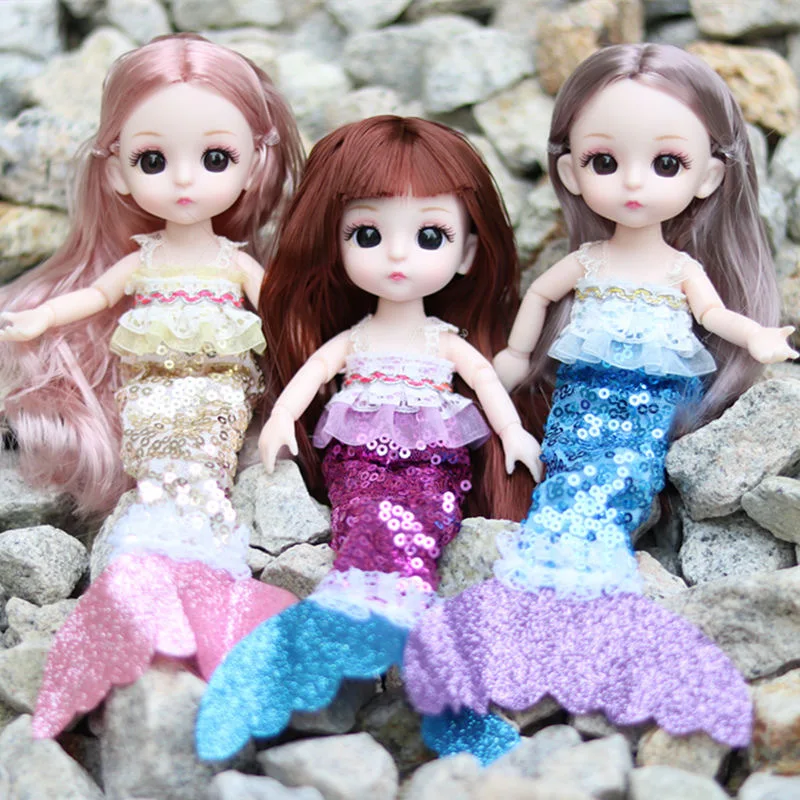 16cm BJD OB11 Doll Clothes - Mermaid Princess Dress - 13 Joints - Baby Outfit - Daily Casual Accessories - Skirt Toys for Girls - DIY Gift image 3