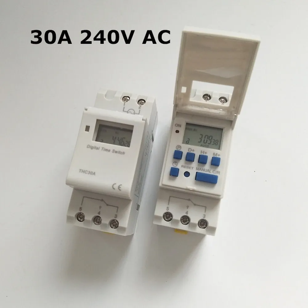 Time Switch 240V 30A Din Rail Programmable Digital Timer AHC15Azb18b Relay Control Power Electronic Weekly | Инструменты
