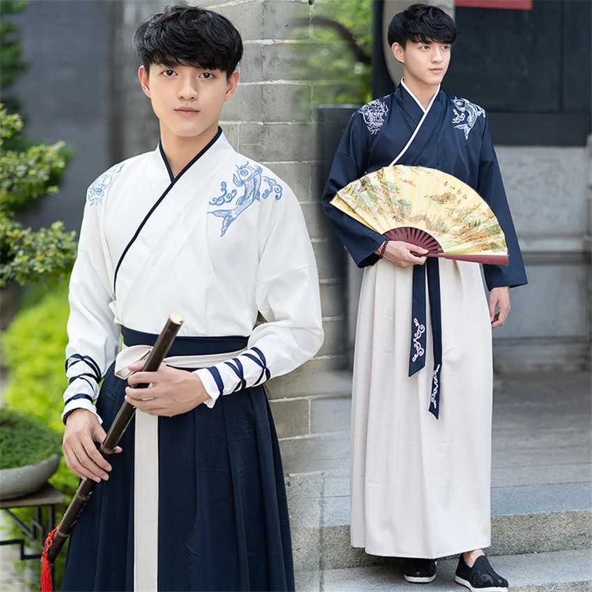 Традиционная китайская одежда ханьфу в стиле древней династии для мужчин