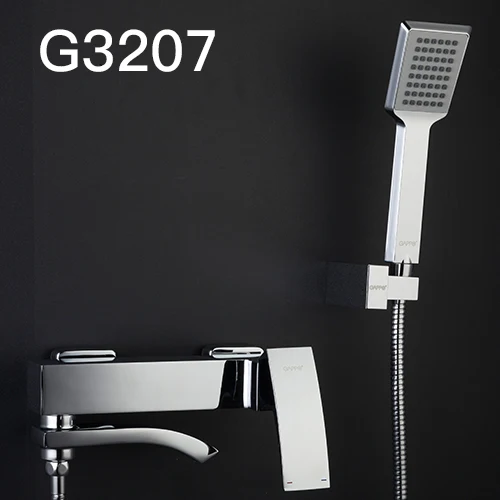 G3207 Gappo хромированные латунные домашние смесители для душа для ванны Душ водопад насадки для душа хромированный смеситель для воды кран для ванной Душевой набор - Цвет: G3207