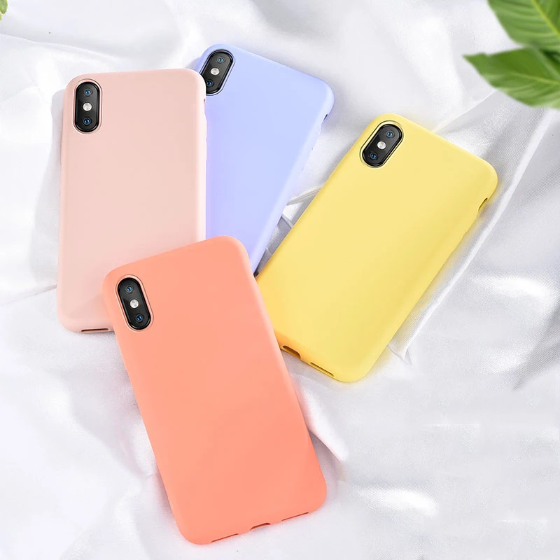 Luxury Liquid Silicone Case For iPhone 11 Pro Max XS XR X 10 6 6S Cell Phone Soft Back Cover for 7 8 Plus Coque |