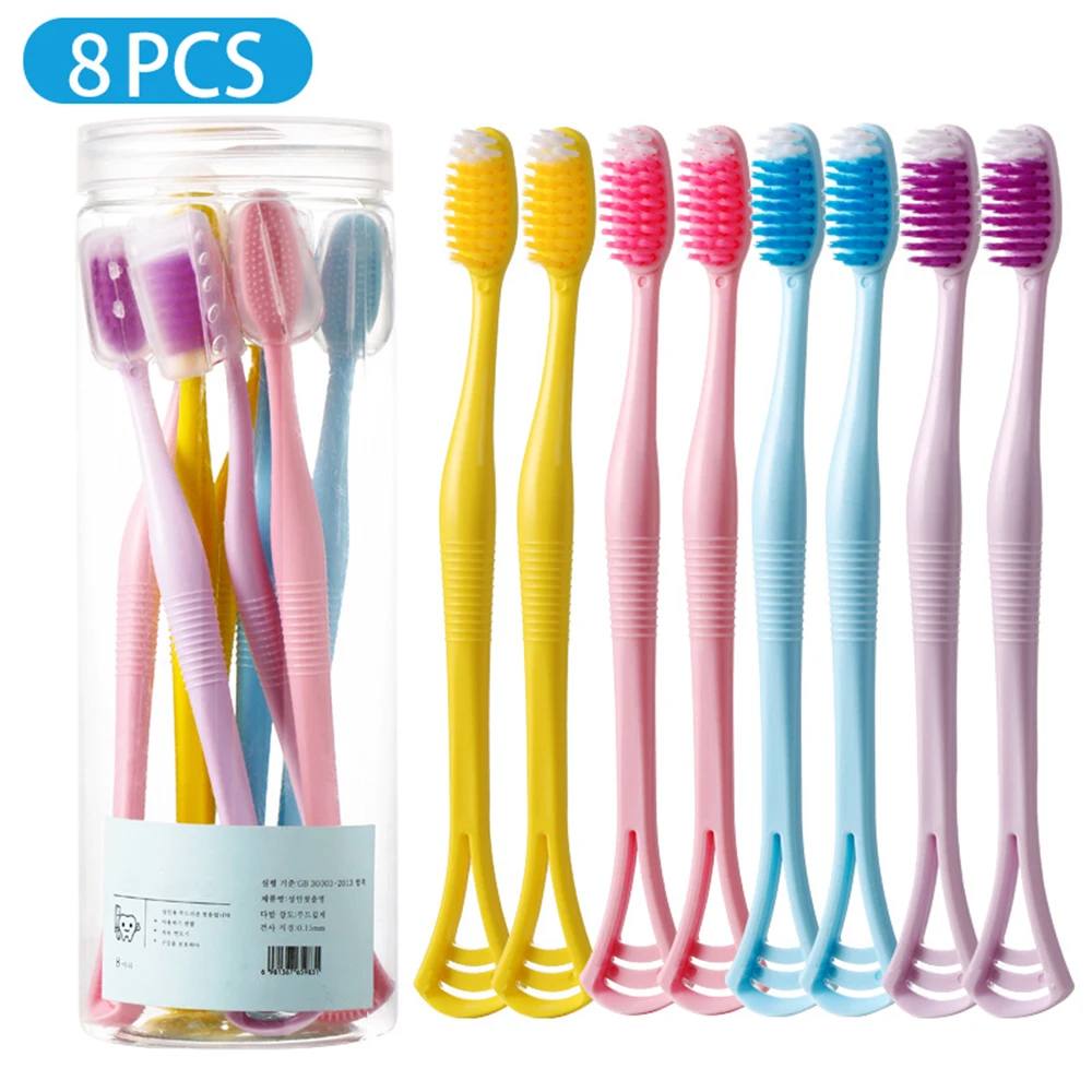 

Multifunctional Tongue Scraping Cleaning Oral Toothbrush Cavity Barreled Bamboo Charcoal Soft Bristled Toothbrush Tongue Cleaner