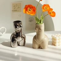 nordic ceramic body art flower arrangement container vase decoration home interior living room desktop vases accessories