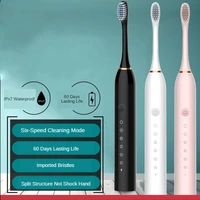 2021 sonic electric toothbrush usb rechargeable cavity cleaning tool ipx7 waterproof whitening teeth
