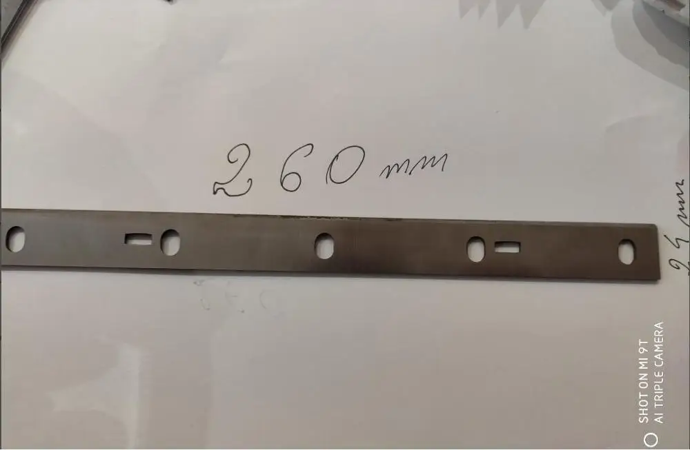 JTEX 2 шт. 260x24x2 мм строгальный станок из быстрорежущей стали для Hais, Scheppach HMS 1070, Woodstar pt106, складной станок для обработки древесины 254