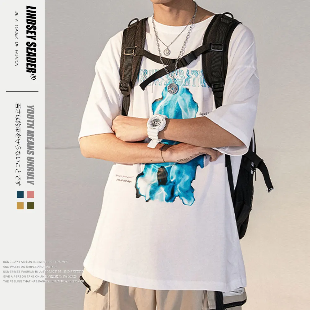Lindsey Seader 20ss Men Abstract Women Print Streetwear Hiphop T-shirt Harajuku Cotton Top Tee Short Sleeve Fashion Tshirt | Мужская