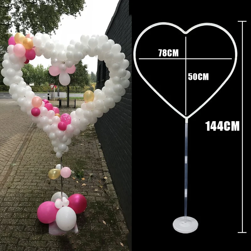 

CYUAN 1 Набор/2 комплекта шарик в форме сердца подставка для Baby Shower или для вечеринки по случаю свадьбы украшения воздушных шаров в форме сердца...