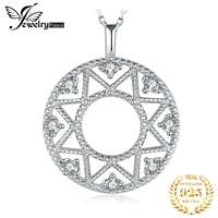 jewelrypalace sun star sunflower 925 sterling silver pendant necklace round circle cz simulated diamond women pendant no chain