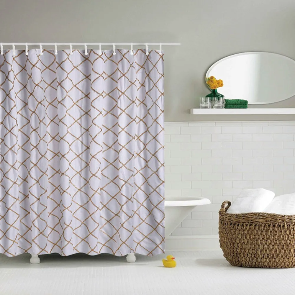 Кружевная душевая занавеска Dafield роскошная Водонепроницаемая моющаяся для душа