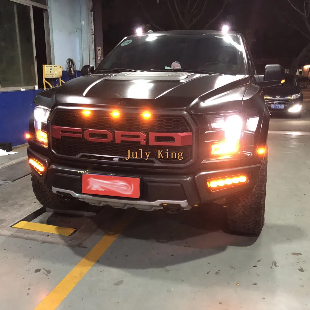 Светодиодные дневные ходовые огни July King чехол для Ford F-150 Raptor 2017 + светодиодный
