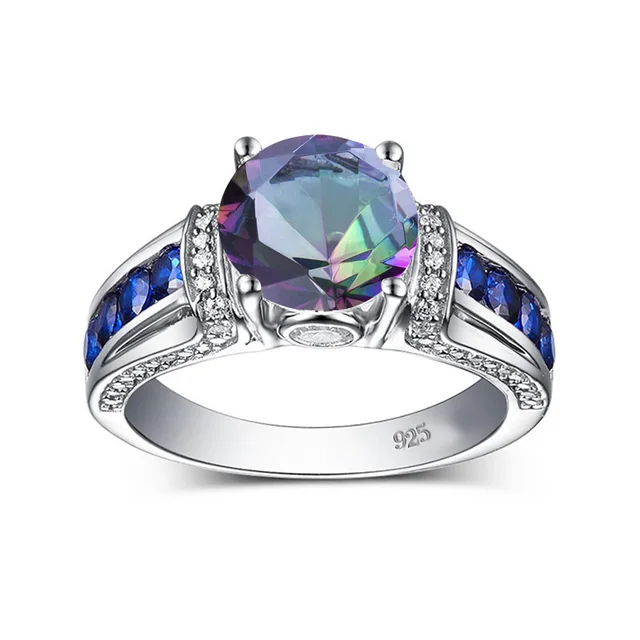 Gemstone Handmade Mystic Rainbow Topaz Ring For Women - Fine Jewelry Vintage Rings 3