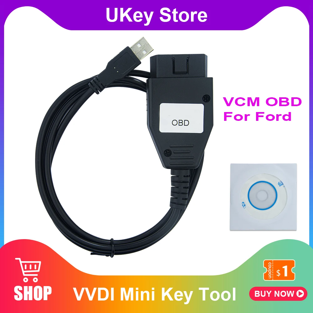 VCM OBD для Ford OBD2 сканер Focom Obd Автомобильный Диагностический кабель Vcm инструмент