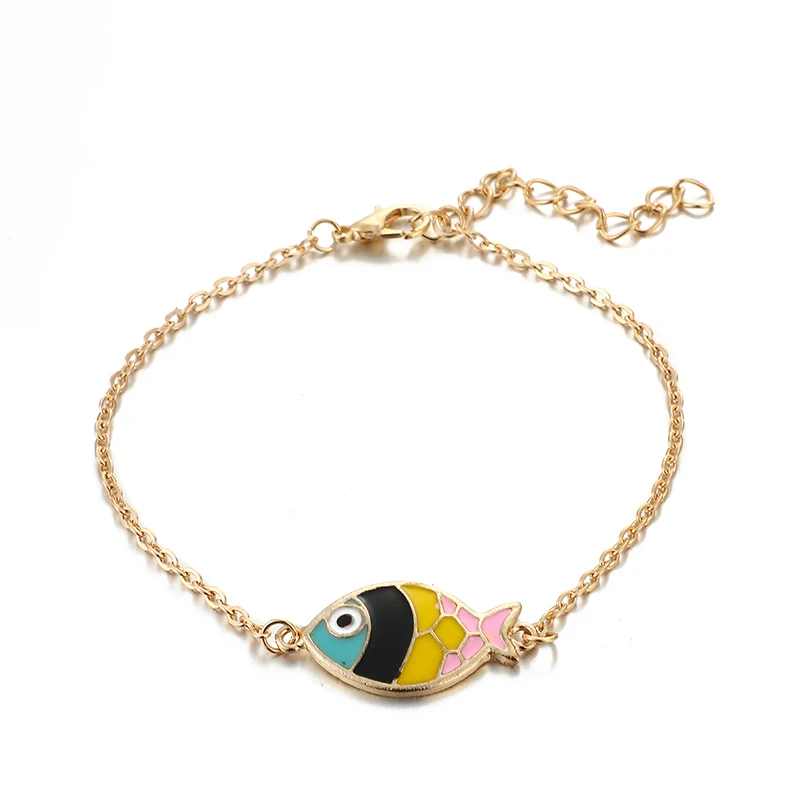 Docona в богемном стиле Вязание веревка рыба украшенные кристаллами с висящими