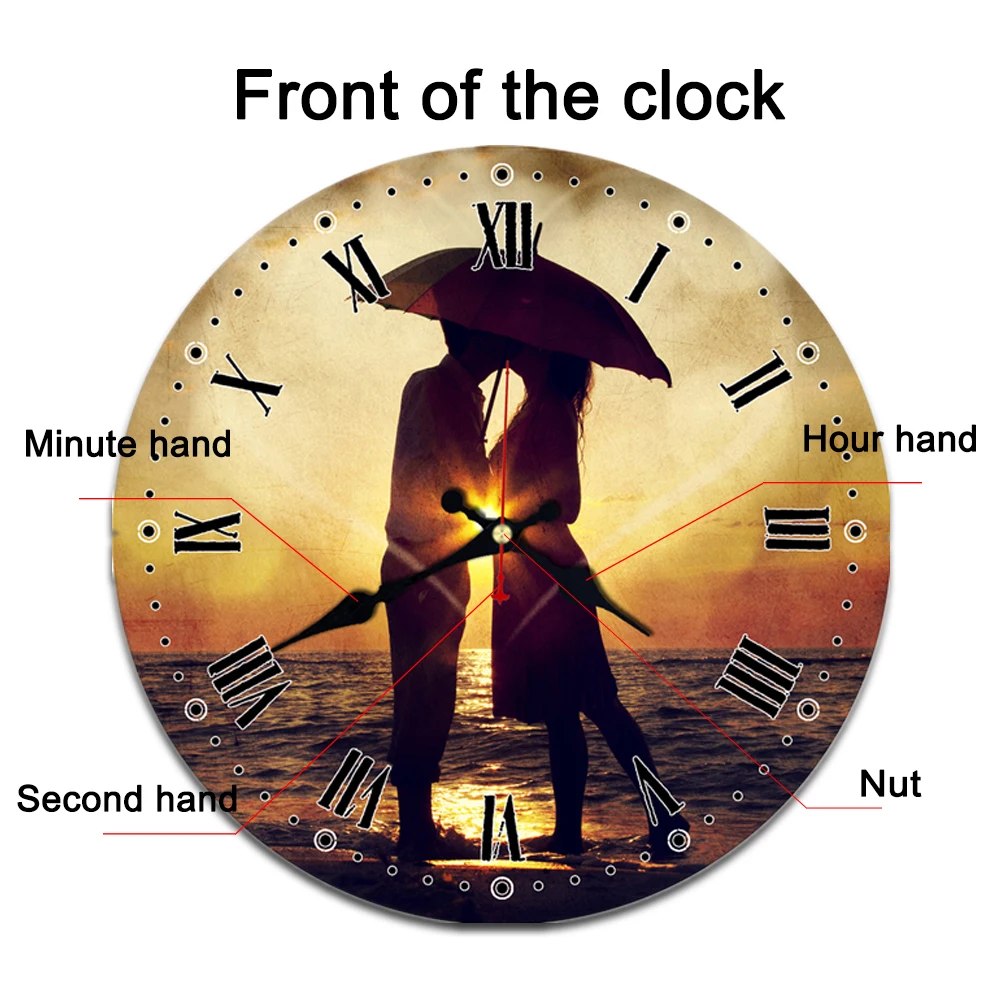 RIHE Национальный флаг не тикают деревянные картонные настенные часы для