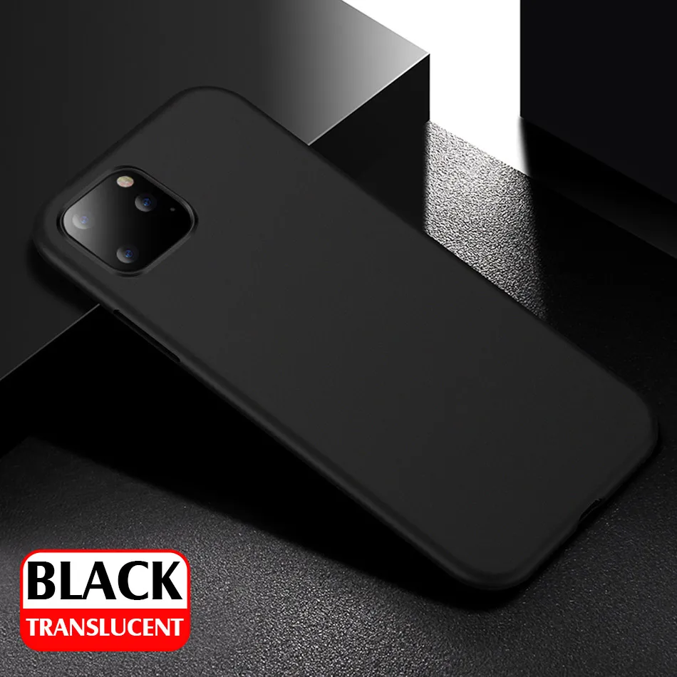 Black Роскошный ультра тонкий чехол 0,26 мм для iPhone 11 Pro XS Max XR XS X чехол для iPhone 6 6s 7 8 Plus PC противоударный чехол - Цвет: Black