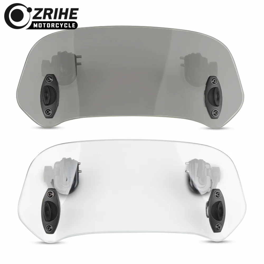 

Motorcycle Clip-On Wind Screen Windshield Extension Spoiler Air Deflector Airflow Adjustable Windscreen for RC8/ R